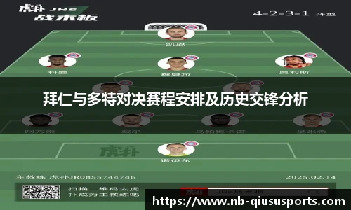 拜仁与多特对决赛程安排及历史交锋分析